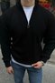 Men's Half Zippered Stand Collar Thick Sweater Knitwear