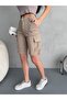 Women's Cargo Pocket High Waist Lycra Bermuda Shorts - 2