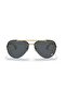 2231 100287   60 Unisex Drop Gold Metal Sunglasses - 2