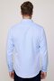 Men's Oxford Texture Slim Fit Shirt - Long Sleeve, Easy to Iron, Blue, Button Collar - 5