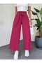 Double Wide Leg Trousers with Laced Waist - Pomegranate Blossom - 2