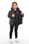 Girl's Black Fleece Lined Hooded Waterproof Windproof Inflatable Winter Coat & Coat - 4