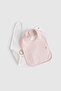 2-Piece Liquid Proof Pink - Ecru Baby Bib Newborn - 2