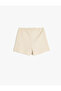 Basic Shorts with Lace-Up Waist Cotton Pocket Detail - 2