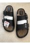 Men's Anatomical Slippers - Double Buckle and Massage Sole, Black - 4