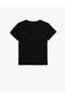Cotton Short Sleeve Crew Neck Black Men's T-Shirt 5Skb10198Tk - 2