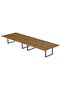 Dec 136 BLK Wooden Dining Table Loop-Leg, 10-Seater-360cm, Cognac Brown Sherman Oak Finish