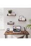 Vasagle Lws33bx Rustic Brown Wall Mounted Floating Shelves For Living Room, Bathroom, Set Of 3 - 4