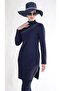 Silver Stone Navy Blue Design Hijab Swimsuit Set - 2