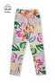 Cotton Kids Leggings - Leaf Pattern Comfortable Lycra Seasonal Summer Anti-Sweat Long Leggings - 4