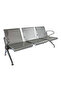 Banco Hf 3 Seater Metal Bench- Bold Bench With Mesh Back and Seat - Powder Coated Arms and Legs-Grey