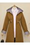 Tunnel Lace-Up Hooded Trencoat -Tan - 3