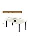 Dec 72 BLK Wooden Dining Table U-Leg, 4-Seater for Kitchen-120cm, Premium White Finish - 5
