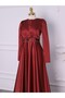 Modest Evening Dresses - Red - Maxi