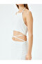 Halter Neck Window Detailed Sleeveless Midi Dress Wrap - 5