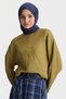 Knitted Line Effect Sweater 24K3616 Green - 4