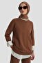 طقم تريكو 24KD4215 بني مرير - 4
