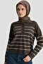Striped Knitwear Sweater 24Kd4208 Khaki - 4