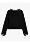 Embroidery Detailed Long Sleeve Buttoned Ribbed V-Neck Knitwear Cardigan - 2