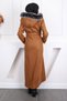 Tan Waist Belted Hooded Top Coat - 2