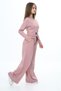Girl's 100% Cotton Cropled Long Sleeve Bottom-Top Set - 4