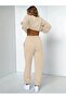 Women's Printed Teddy Bear Crew Neck Tracksuit Set - Top and Bottom Set - Plus Size Tracksuit Set - 2