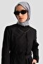 معطف أسود مقاوم للماء مع ياقة سلسلة متنقلة - 24k8008 - 4