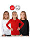 Black and White and Red Basic Long Sleeve Seasonal 3-Piece Badi (Girls and Boys)