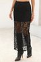 High Waist Skirt Lined Skirt Floral Pattern Full Lycra French Guipure Skirt Maxi Skirt Long Skirt Pencil Skirt - 3