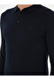 Lacivert Slim Fit Yün Karışımlı Polo Yaka Basic Triko Kazak 50293274-VR033 - 7