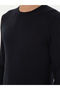 Navy Blue Slim Fit Cashmere Silk Blend Crew Neck Knitwear Sweater 50293273-Vr033 - 7