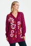 Flower Patterned Cardigan Fuchsia - 3