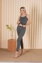 Fashion Leaf Women &Apos; S Anthracite Color Pajamas with String Straps and Leggings 210 - 2