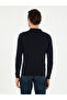 Lacivert Slim Fit Yün Karışımlı Polo Yaka Basic Triko Kazak 50293274-VR033 - 5