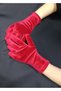 Miela Girl's Velvet Wrist-Length Gloves Red - 3