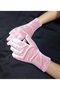 Miela Girl Child Velvet Wrist Length Gloves Powder - 2