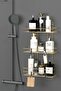 Home Gold Gold Plated - 3-Tier Bathroom Shelf and Shampoo Holder Wall Organizer - 2