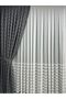 Crossed Eaves Drapery Cotton Linen Gray Drapery Curtain 1/2.5 Medium Dense Pleat Single Wing - 3