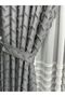 Crossed Eaves Drapery Cotton Linen Gray Drapery Curtain 1/2.5 Medium Dense Pleat Single Wing - 5