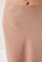 Midi Length Skirt with Side Zipper - 2