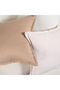 Nilüfer Ecru Viscose Cotton Filled Throw Pillow 45X45 cm - 3