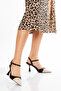Women's Black Skin Nude Toe Back Open Stiletto - 3