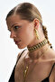 Glided Grace Gold Plated Choker Necklace - 7