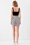 Floral Patterned Button Front Short Skirt - 5