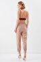 Elastic Waist Pleated High Waist Trousers - 4
