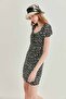 Small Sleeve Dress with Collar and Lace Detail - 5