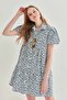 Leopard Pattern Front Buttoned Wide Cut Dress - 4