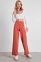 High Waist Wide Leg Knitted Trousers - 3