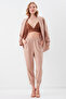 Elastic Waist Pleated High Waist Trousers