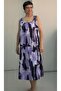 Lilac (Lilac) Print Print Gathered Back Combed Cotton Dress - 2